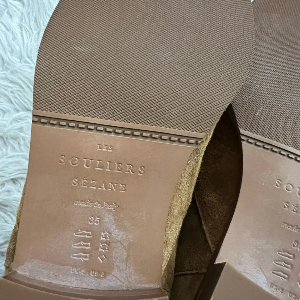 Sezane Billie Low Ankle Boots - Taupe Suede - Picture 7 of 8